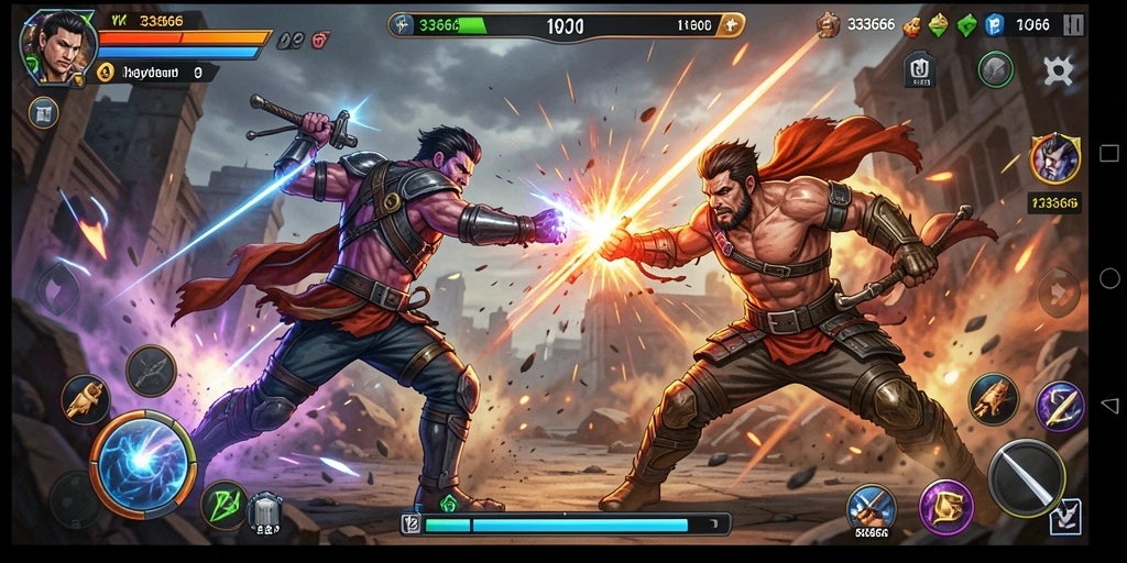 Screenshot gameplay menampilkan aksi seru dalam 333666.