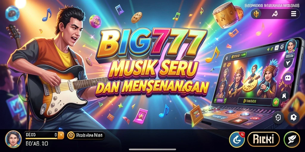 Tampilan gameplay <strong>BIG777</strong> dengan nuansa musik yang menarik.