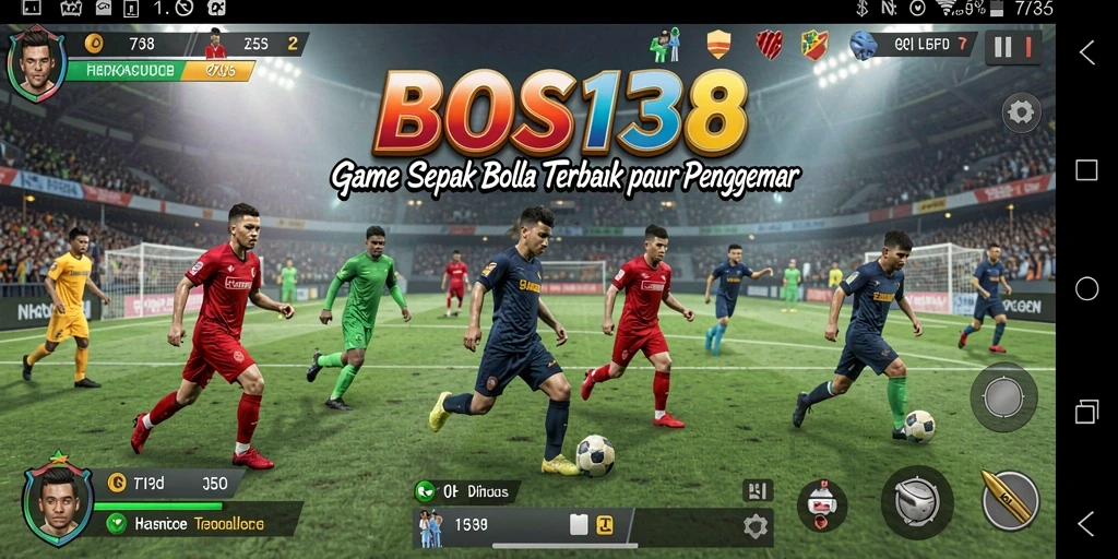 Tangkapan layar menampilkan gameplay dinamis dalam BOS138 saat pertandingan berlangsung.