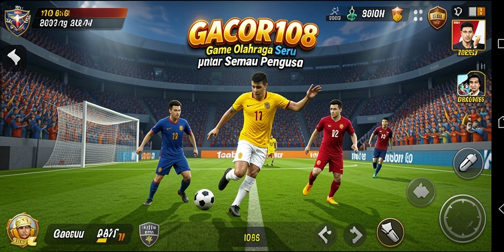 Screenshot gameplay GACOR108 dengan aksi olahraga yang intens.