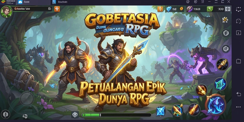 Tampilan gameplay GOBETASIA yang epik dan penuh aksi.