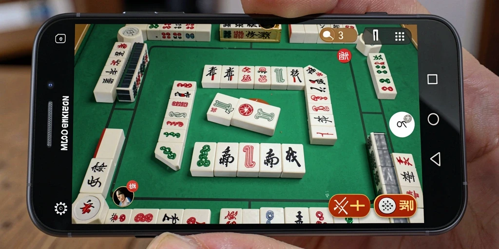 Tangkapan layar gameplay H03 dengan ubin Mahjong yang berwarna-warni.