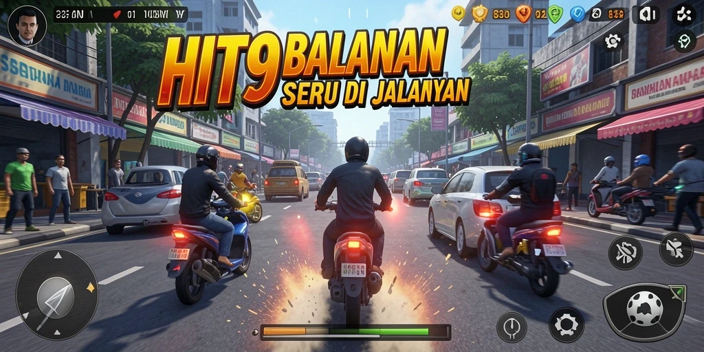 Gameplay balap seru dan mendebarkan di HIT9.