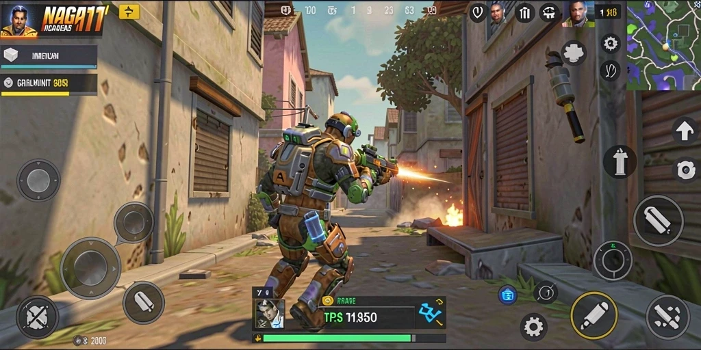 Tampilan gameplay intens dari NAGA11 yang menegangkan.