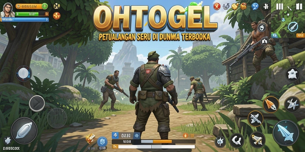 Gameplay OHTOGEL yang menampilkan eksplorasi dunia terbuka.