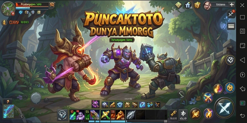 Tangkapan layar gameplay PUNCAKTOTO dengan aksi seru di dunia MMORPG.