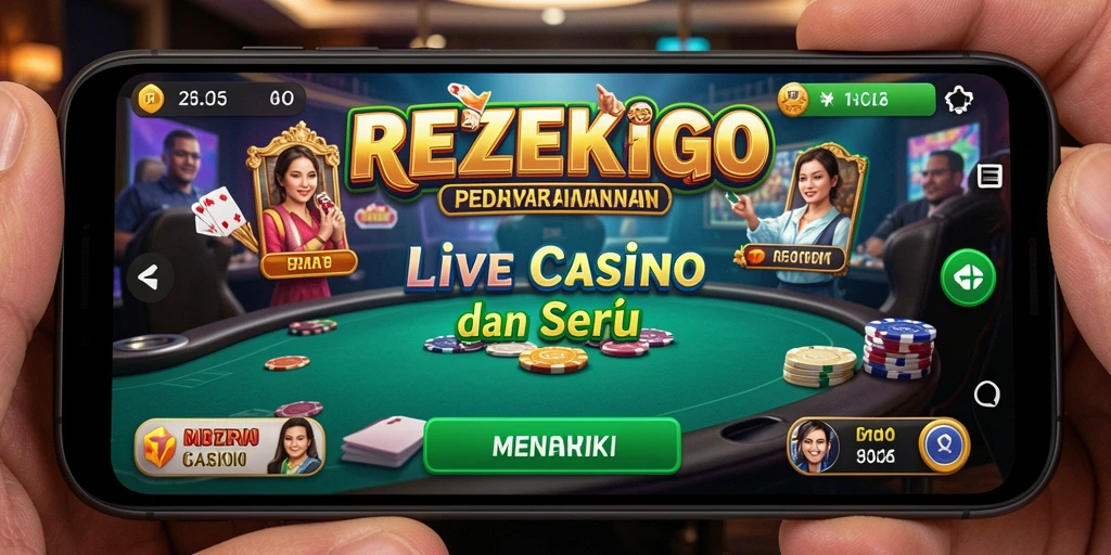 Screenshot gameplay Live Casino yang mendebarkan di REZEKIGO.