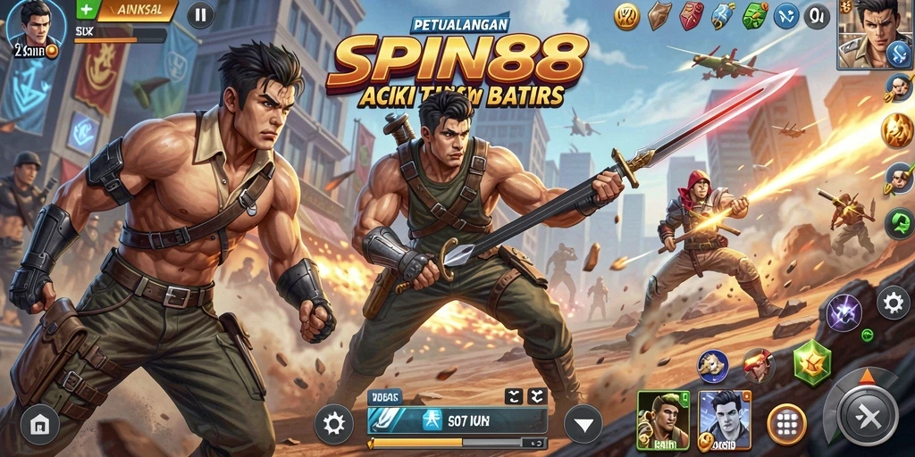 Tampilan gameplay SPIN88 yang menegangkan dan penuh aksi.