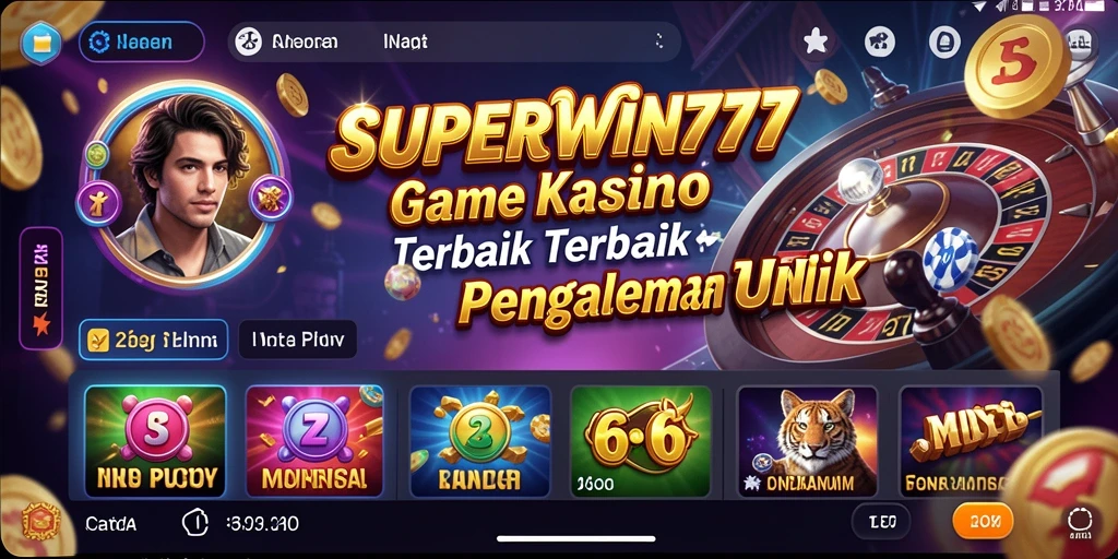 Tampilan gameplay menarik di SUPERWIN777 dengan berbagai pilihan permainan Kasino.