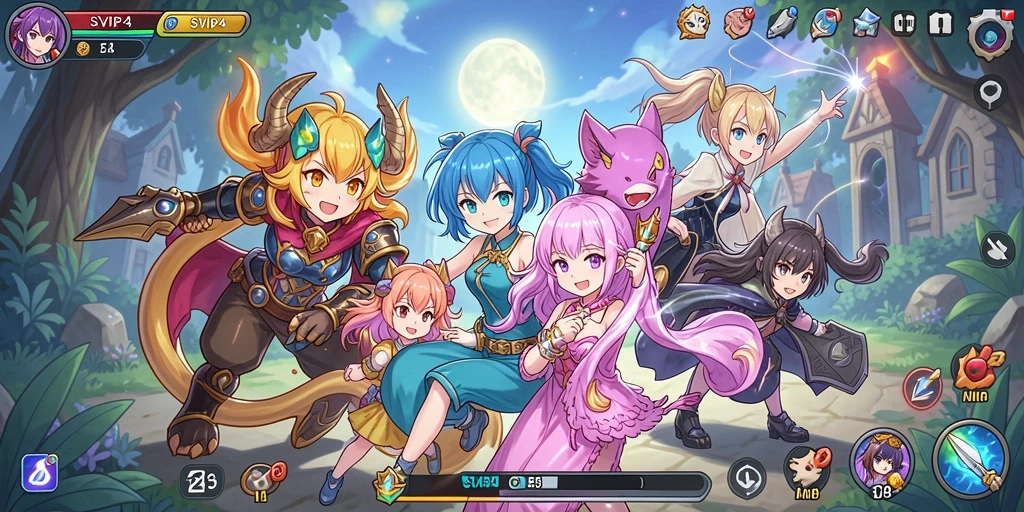 Tampilan gameplay SVIP4 yang menarik dan seru dalam dunia Anime.