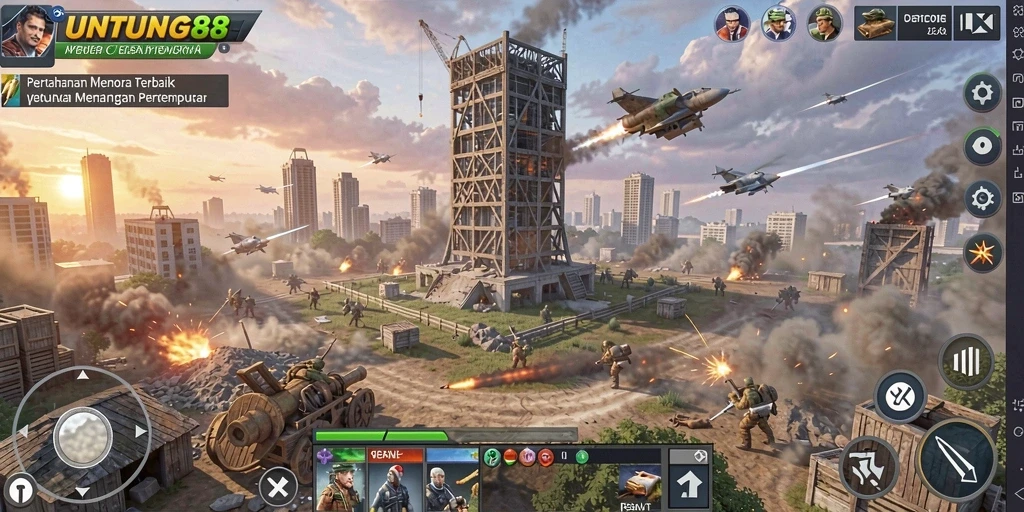 Gameplay Tower Defense yang menegangkan dalam UNTUNG88.