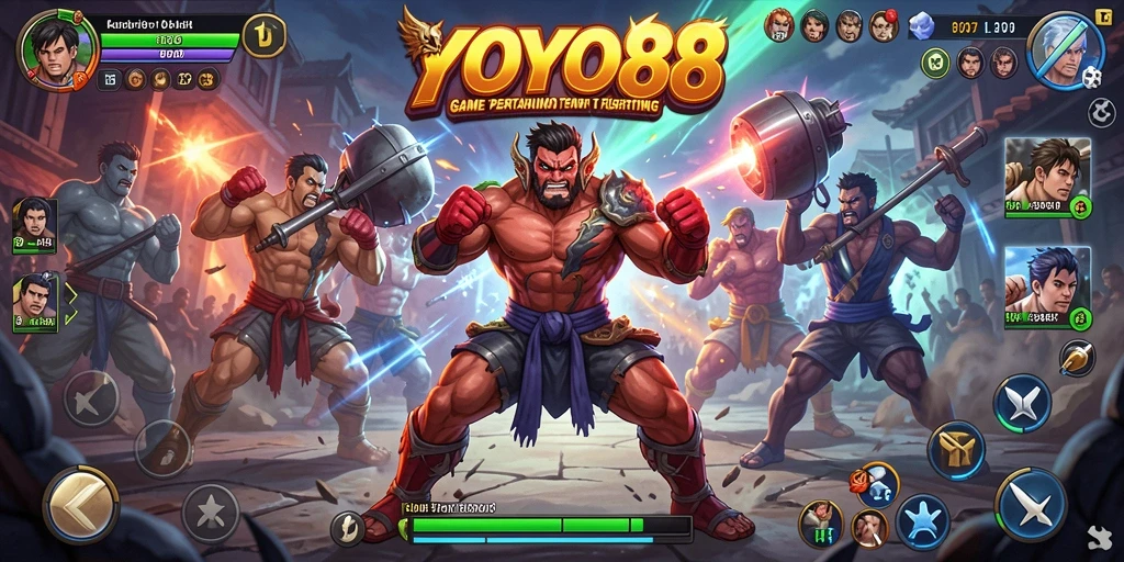 Tampilan aksi seru dari gameplay <strong>YOYO88</strong> yang mendebarkan.