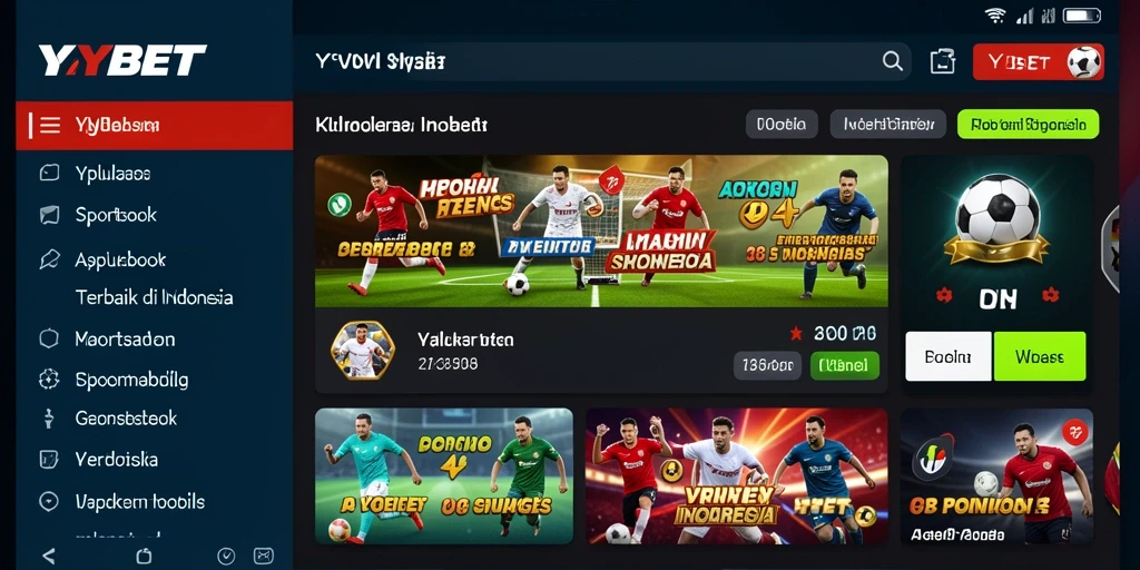 Tampilan antarmuka YYBET saat bermain taruhan olahraga.
